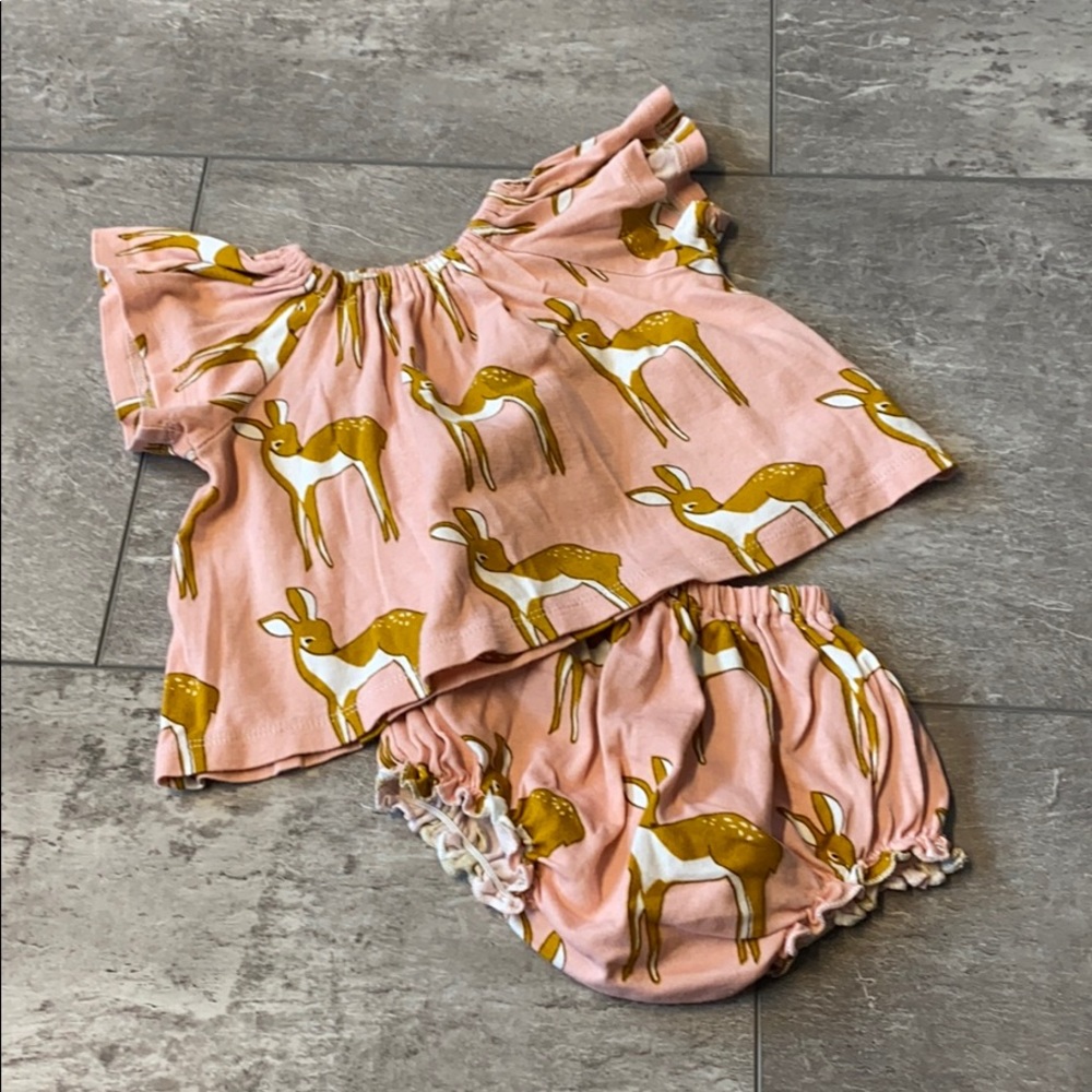 Milkbarn 3-6 mo Pink Deer Set